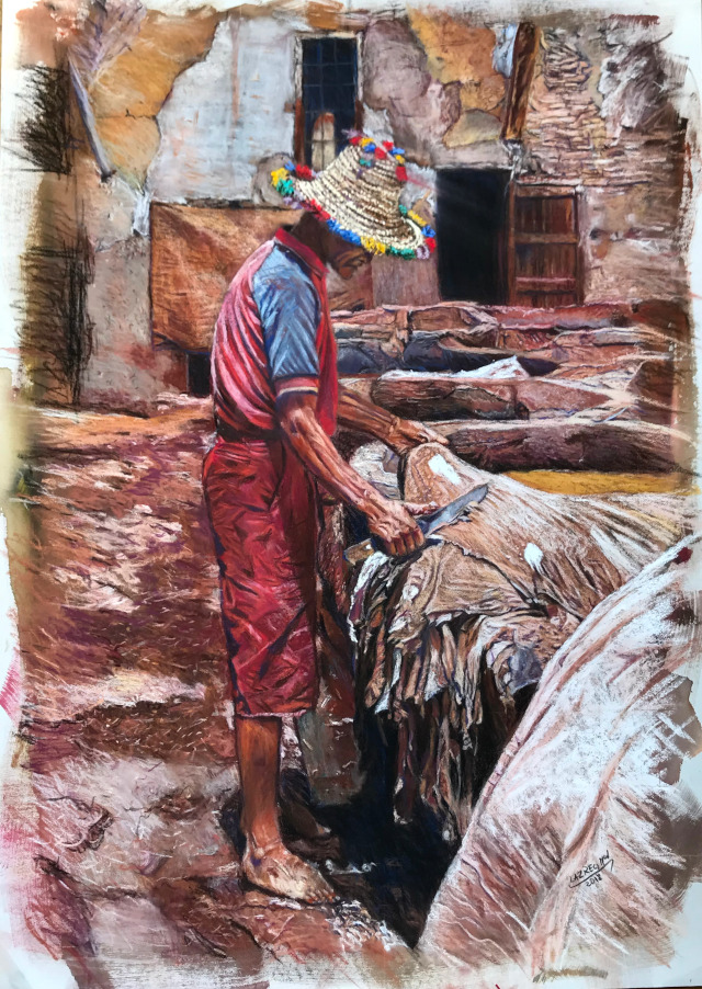 Tanner painting, Fes Morocco